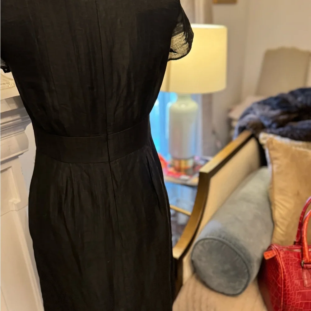 🖤 BANANA REPUBLIC WOMEN’S BLACK CRINKLE CLASSIC DRESS! - Picture 9 of 14